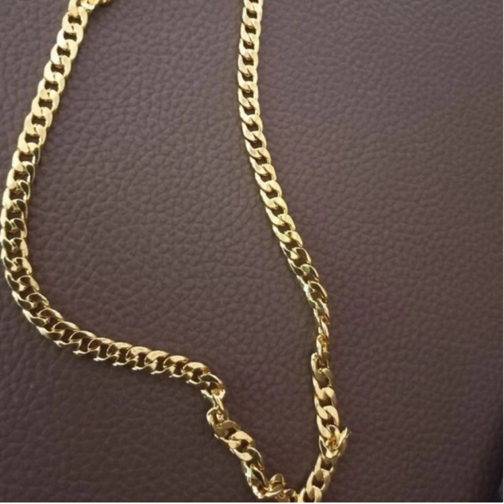 New 18k Gold Unisex Cuban Link Classic Minimalist Chain Handcrafted Necklace - Picture 7 of 16